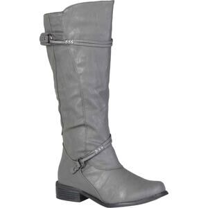 JOURNEE COLLECTION Women's  Harley Riding  Boot Size 7.5 Grey NWT